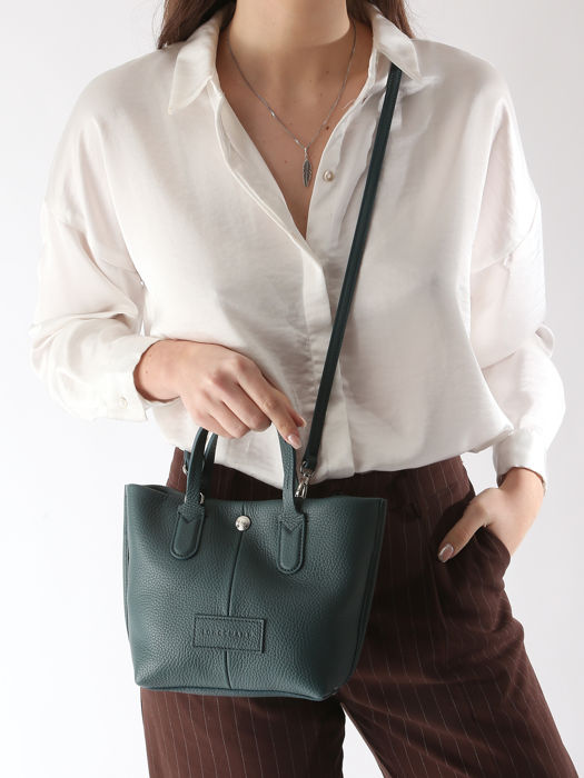 Longchamp Essential cuir Blauw
